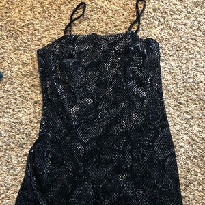 Snake skin mini dress